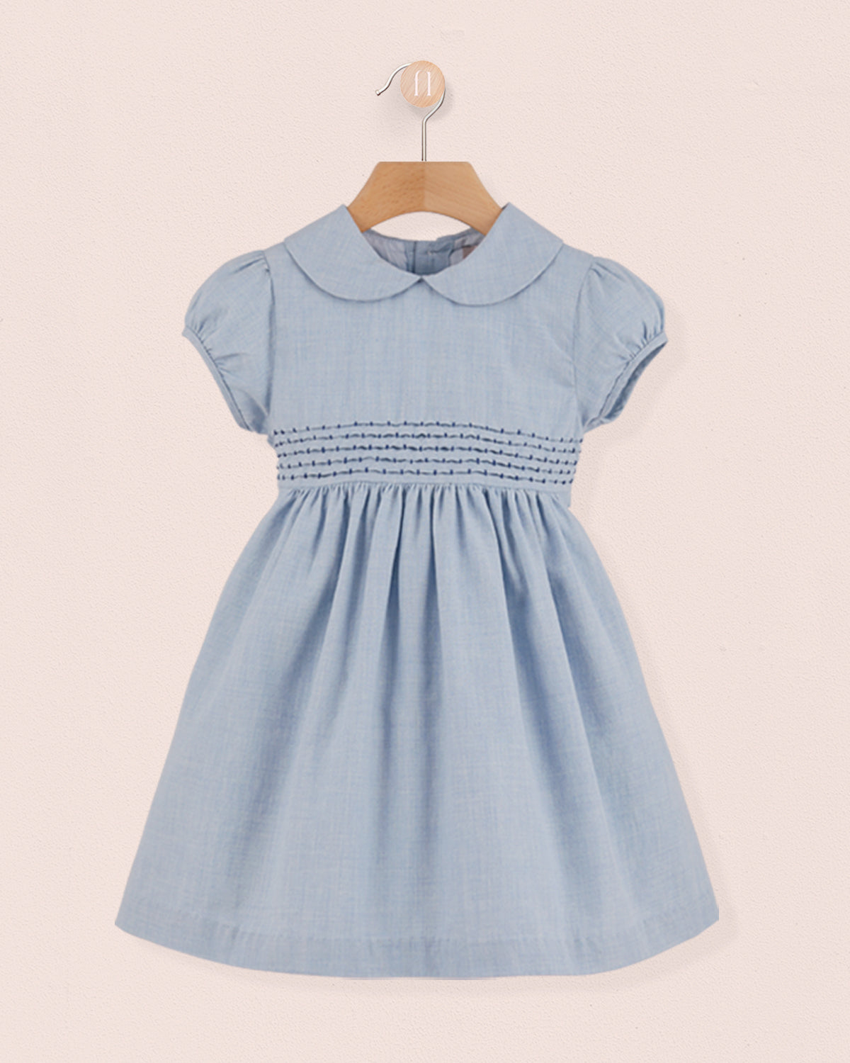 Rebecca Italian Light Blue Flannel Dress